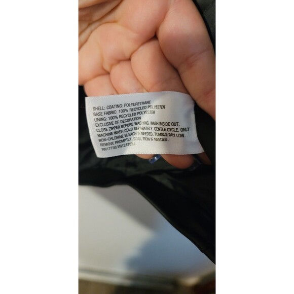 Ava & Viv Womens 1X Black Faux Leather Moto Jacket Plus Size Zip Front Biker - Picture 5 of 6